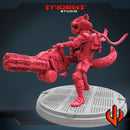 Rocket Raccoon - Sculpt B Marvel MCP-compatible 40mm resin proxy miniature by Trident Miniatures - product image 4
