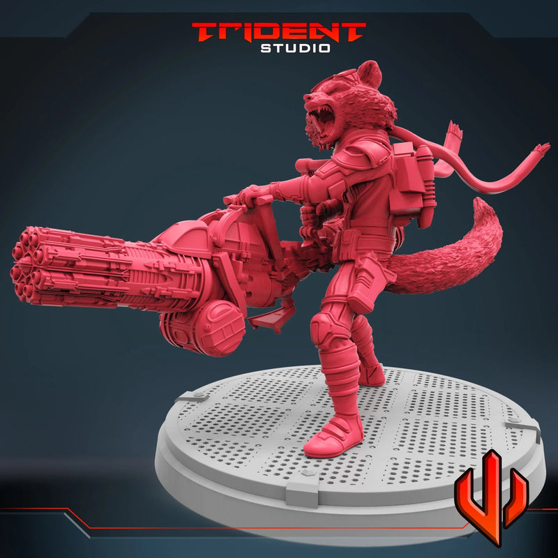 Rocket Raccoon - Sculpt B Marvel MCP-compatible 40mm resin proxy miniature by Trident Miniatures - product image 4