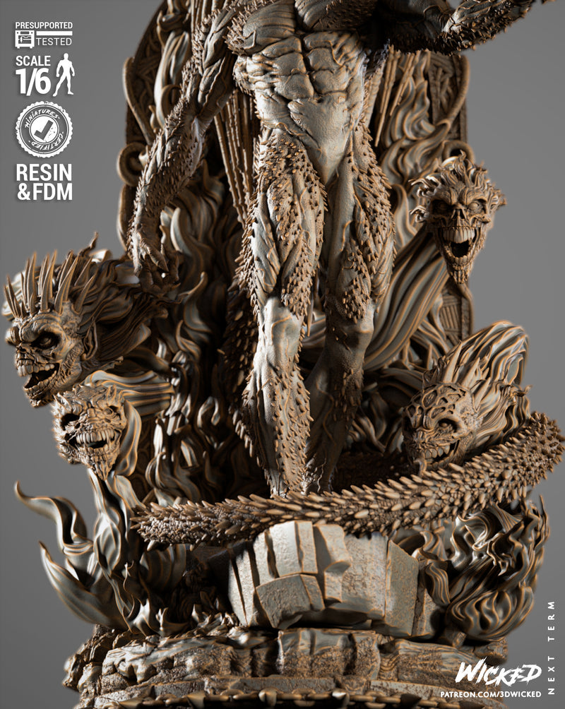 Black Heart Sculpture resin statue kit view 4