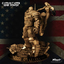 Cap. Carter + Hydra Stomper Sculpture resin statue kit view 4