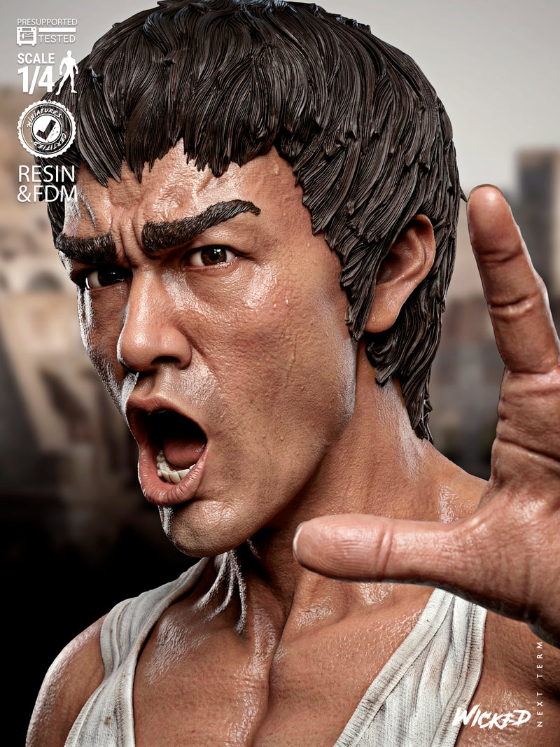 Bruce Lee Portrait Bust resin bust kit view 4