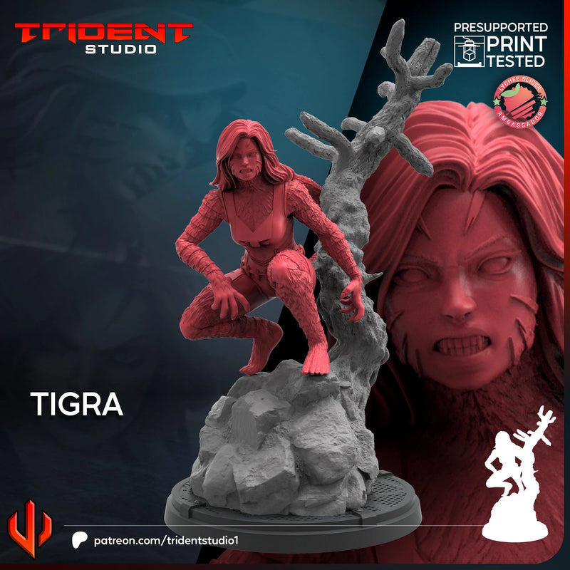 Tigra Marvel MCP-compatible 40mm resin proxy miniature by Trident Miniatures - product image 4
