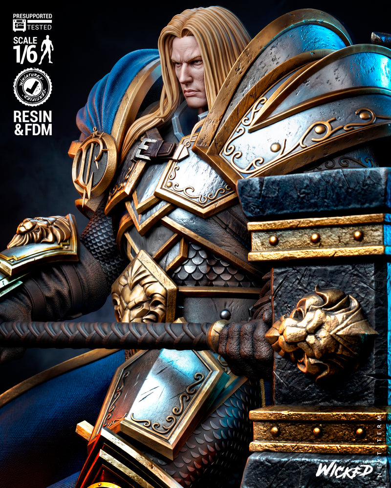 Arthas Sculpture resin statue kit view 4