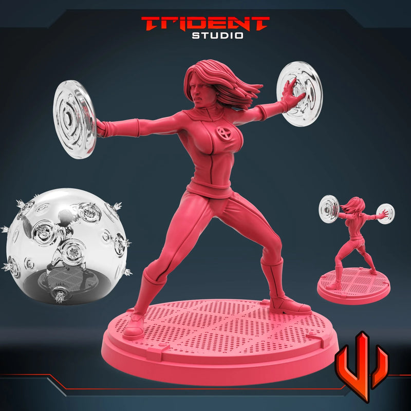 Invisible Woman Marvel MCP-compatible 40mm resin proxy miniature by Trident Miniatures - product image 4