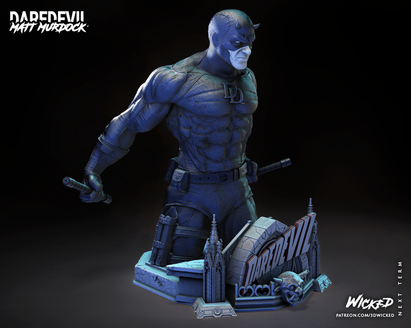 Daredevil Bust resin bust kit view 4