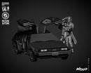 Back To The Future Diorama With DeLorean resin diorama kit view 4