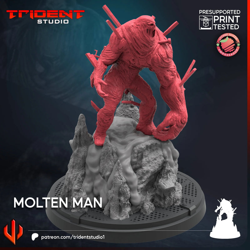 Molten Man Marvel MCP-compatible 40mm resin proxy miniature by Trident Miniatures - product image 4