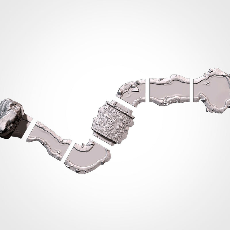 Classic Modular River 3D printed terrain view 4