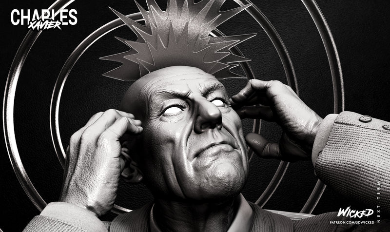 Charles Xavier Bust resin bust kit view 4