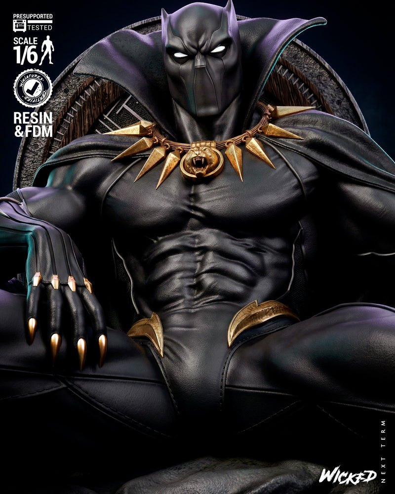 Black Panther Sculpture resin statue kit view 4