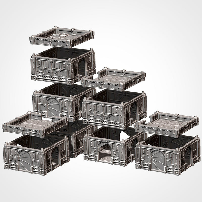 Modular Hive City 3D printed terrain view 4