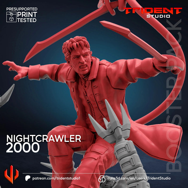 Nightcrawler X-Men 2000 Movie Marvel MCP-compatible 40mm resin proxy miniature by Trident Miniatures - product image 4
