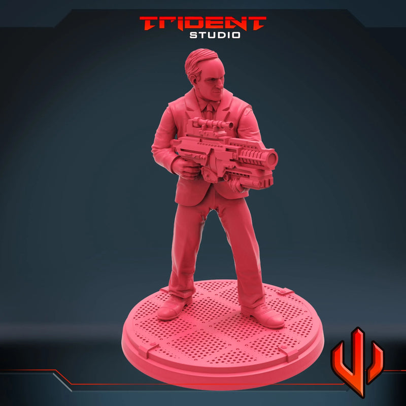 Phil Coulson - Sculpt A Marvel MCP-compatible 40mm resin proxy miniature by Trident Miniatures - product image 4