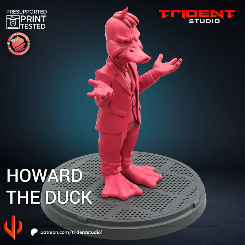 Howard The Duck Marvel MCP-compatible 40mm resin proxy miniature by Trident Miniatures - product image 4