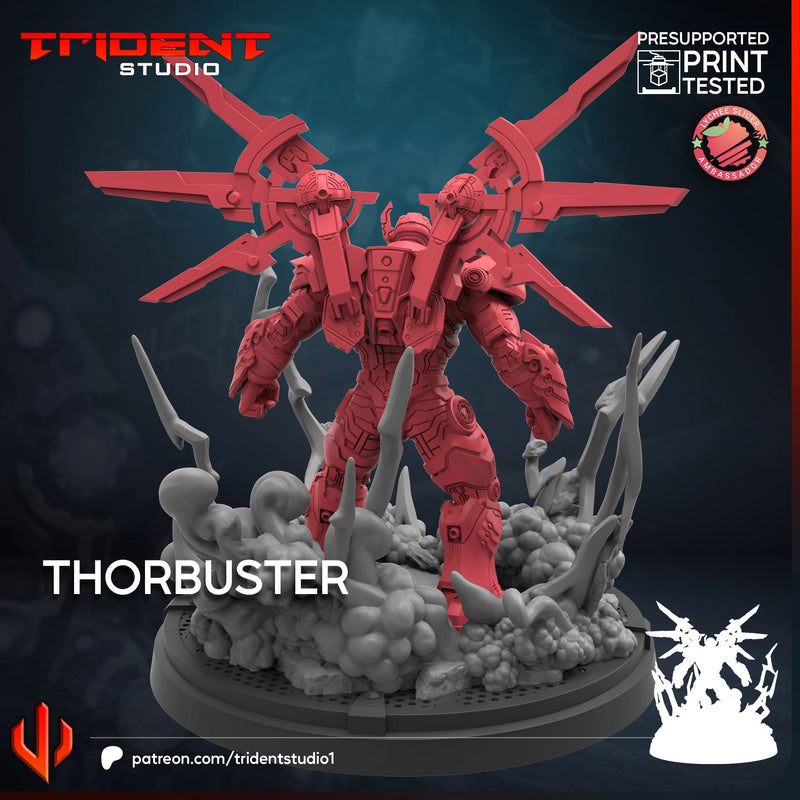 Thor Buster Marvel MCP-compatible 40mm resin proxy miniature by Trident Miniatures - product image 4