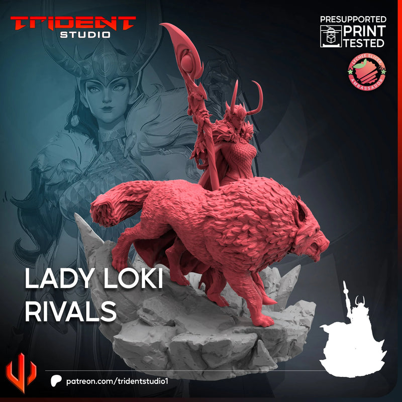 Lady Loki Marvel MCP-compatible 40mm resin proxy miniature by Trident Miniatures - product image 4