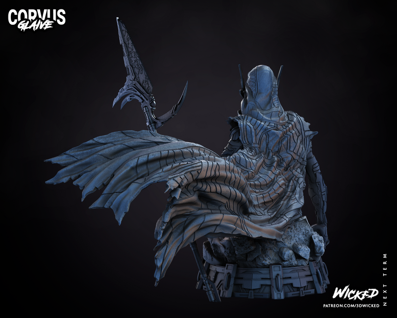Corvus Glaive Bust resin bust kit view 4