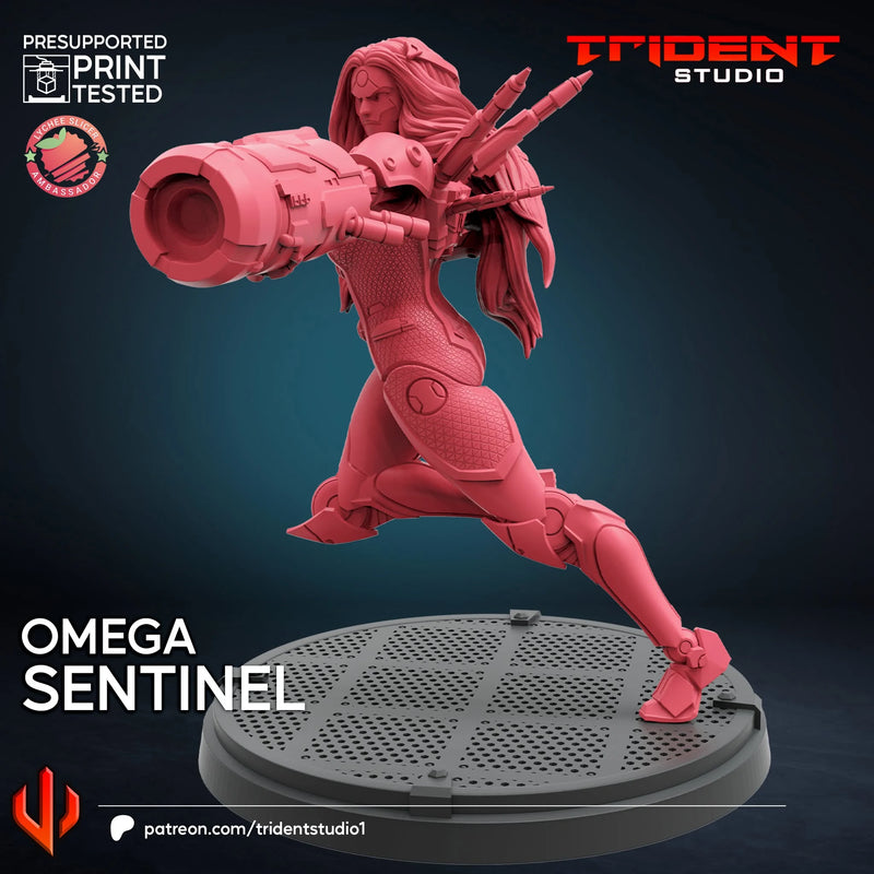 Omega Sentinel Marvel MCP-compatible 40mm resin proxy miniature by Trident Miniatures - product image 4
