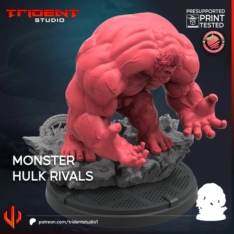 Monster Hulk Rivals - Sculpt B Marvel MCP-compatible 40mm resin proxy miniature by Trident Miniatures - product image 4