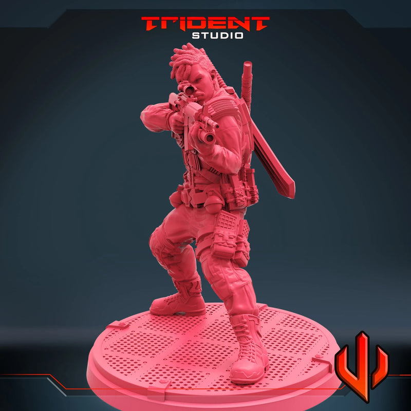 Killmonger - Sculpt A Marvel MCP-compatible 40mm resin proxy miniature by Trident Miniatures - product image 4
