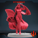 Emma Frost Phoenix Marvel MCP-compatible 40mm resin proxy miniature by Trident Miniatures - product image 4