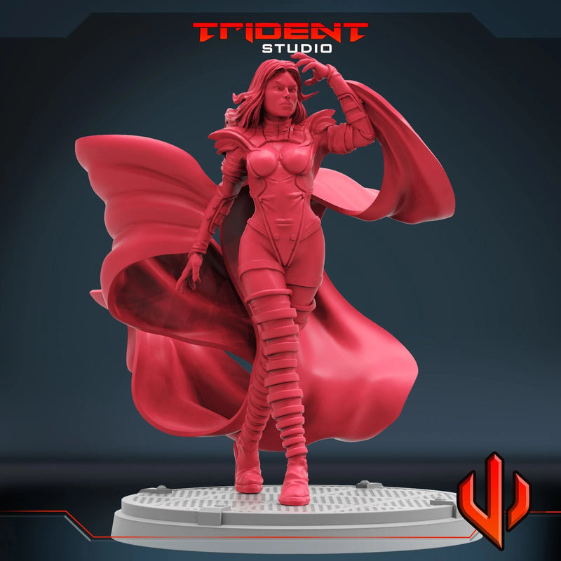 Emma Frost Phoenix Marvel MCP-compatible 40mm resin proxy miniature by Trident Miniatures - product image 4