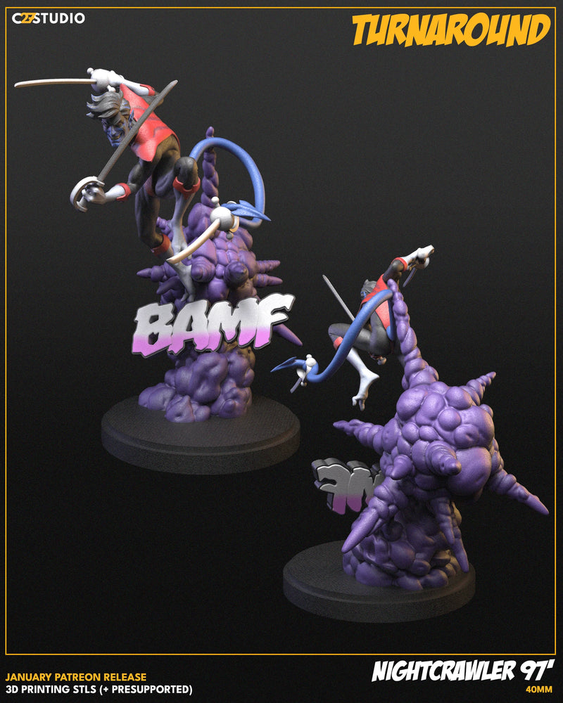 Nightcrawler 97' Marvel MCP-compatible resin miniature by C27 Studios - product image 4