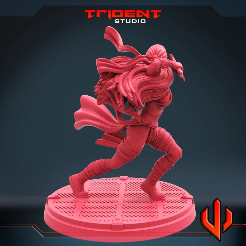 Elektra Marvel MCP-compatible 40mm resin proxy miniature by Trident Miniatures - product image 4