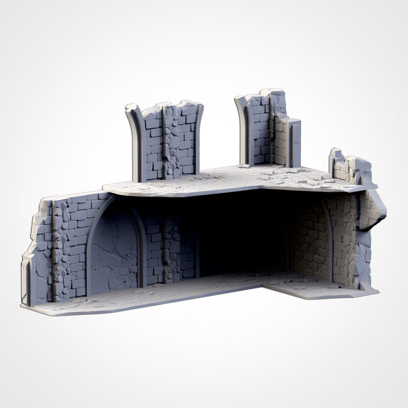 Classic Ruins WTC Set 01 3D printed terrain view 4