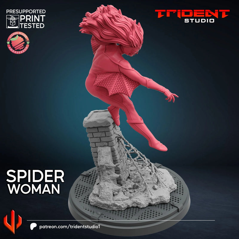 Spider Woman Marvel MCP-compatible 40mm resin proxy miniature by Trident Miniatures - product image 4