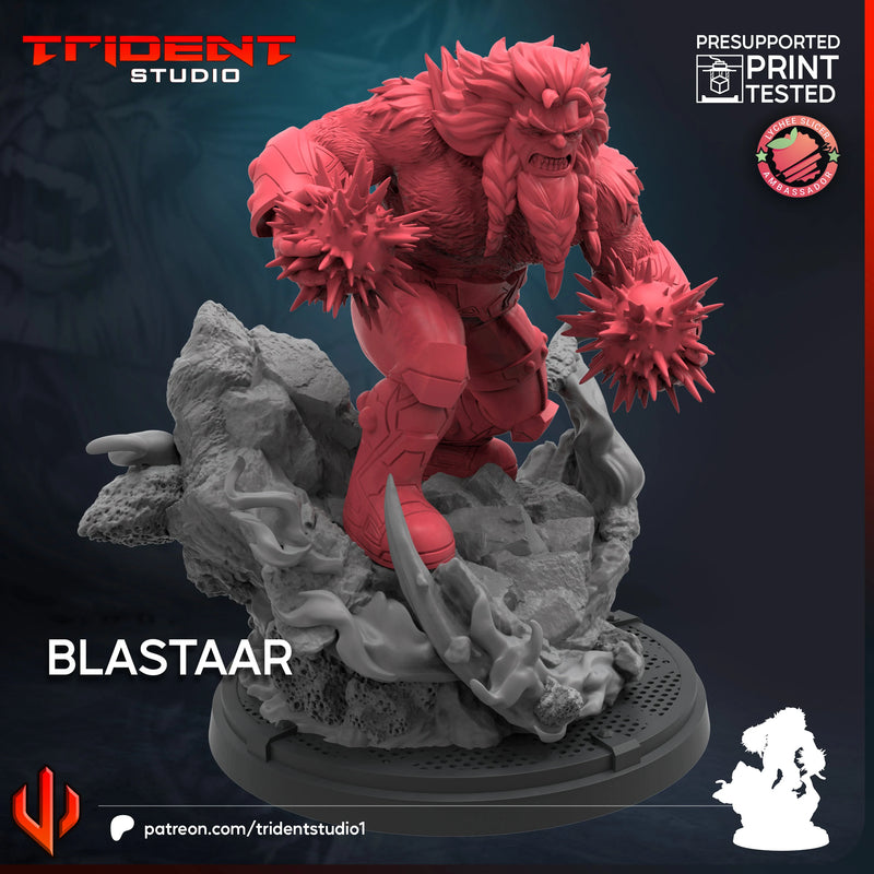 Blastaar Marvel MCP-compatible 40mm resin proxy miniature by Trident Miniatures - product image 4