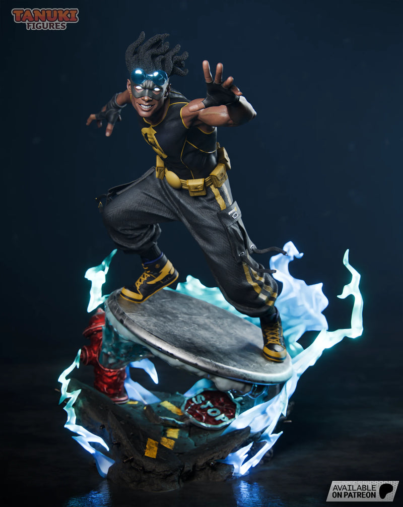 Static Shock Resin Statue & Bust - Full Size view 4