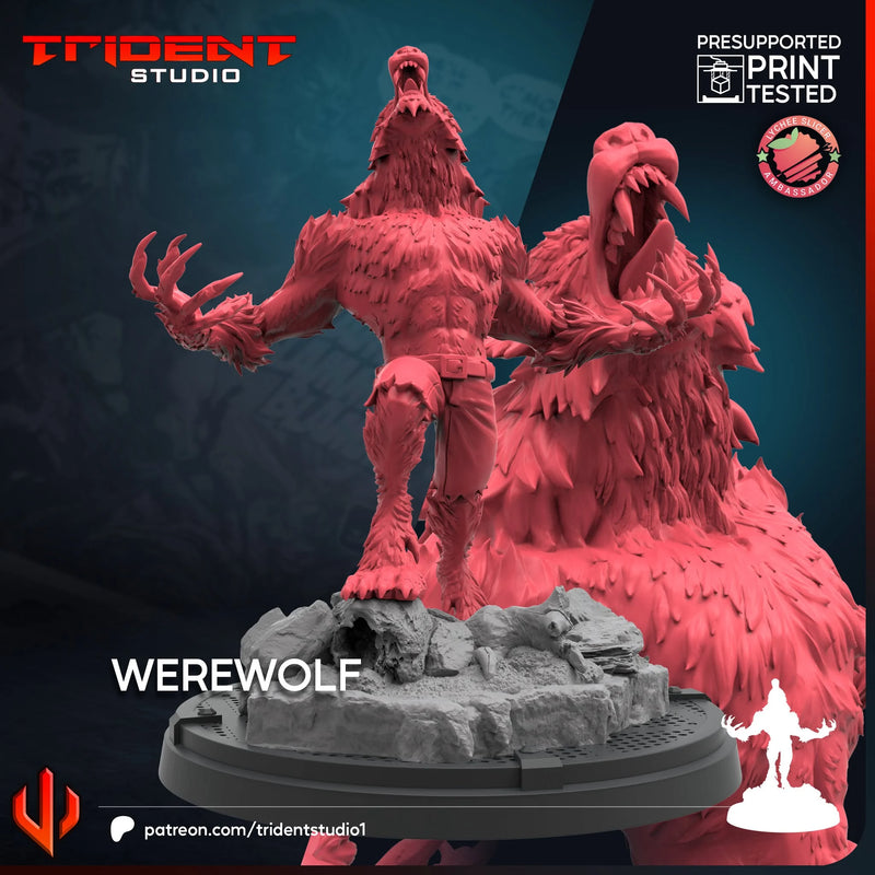 Werewolf Marvel MCP-compatible 40mm resin proxy miniature by Trident Miniatures - product image 4