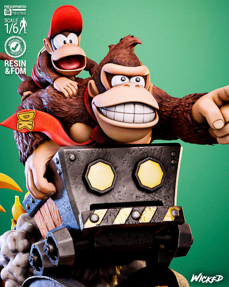 Donkey Kong (Donkey and Diddy) Diorama resin diorama kit view 4