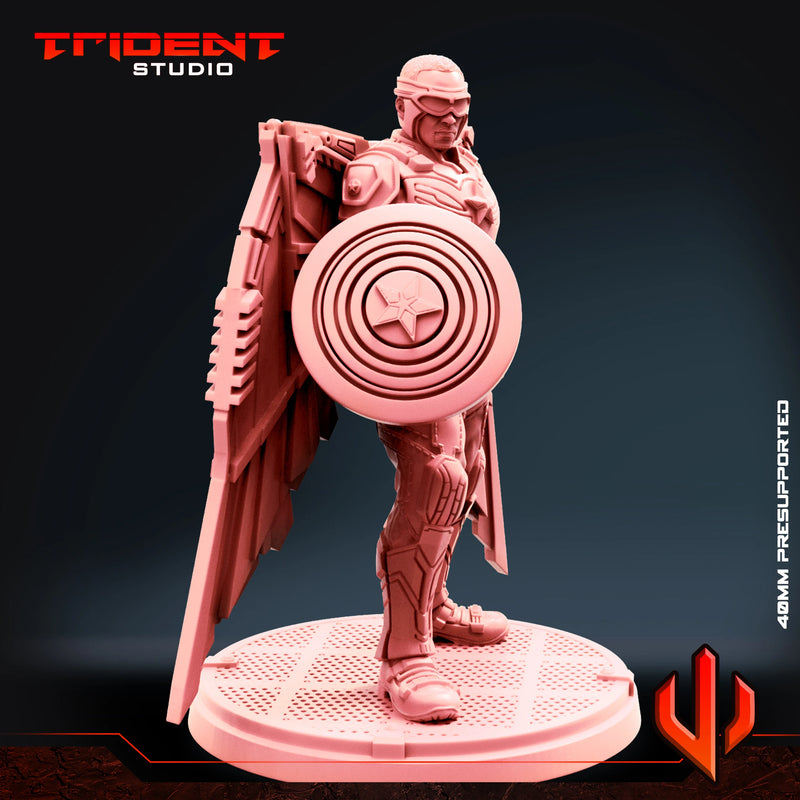 Falcon 2021 - Sculpt B Marvel MCP-compatible 40mm resin proxy miniature by Trident Miniatures - product image 4