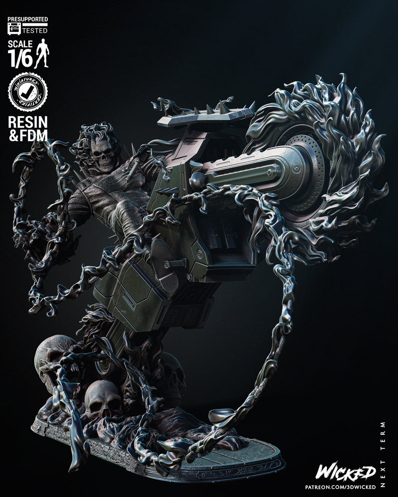 Danny Ketch Ghost Rider Sculpture resin statue kit view 4