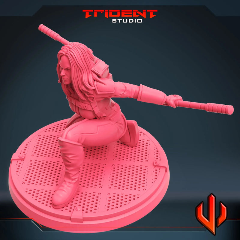 Mockingbird Marvel MCP-compatible 40mm resin proxy miniature by Trident Miniatures - product image 4