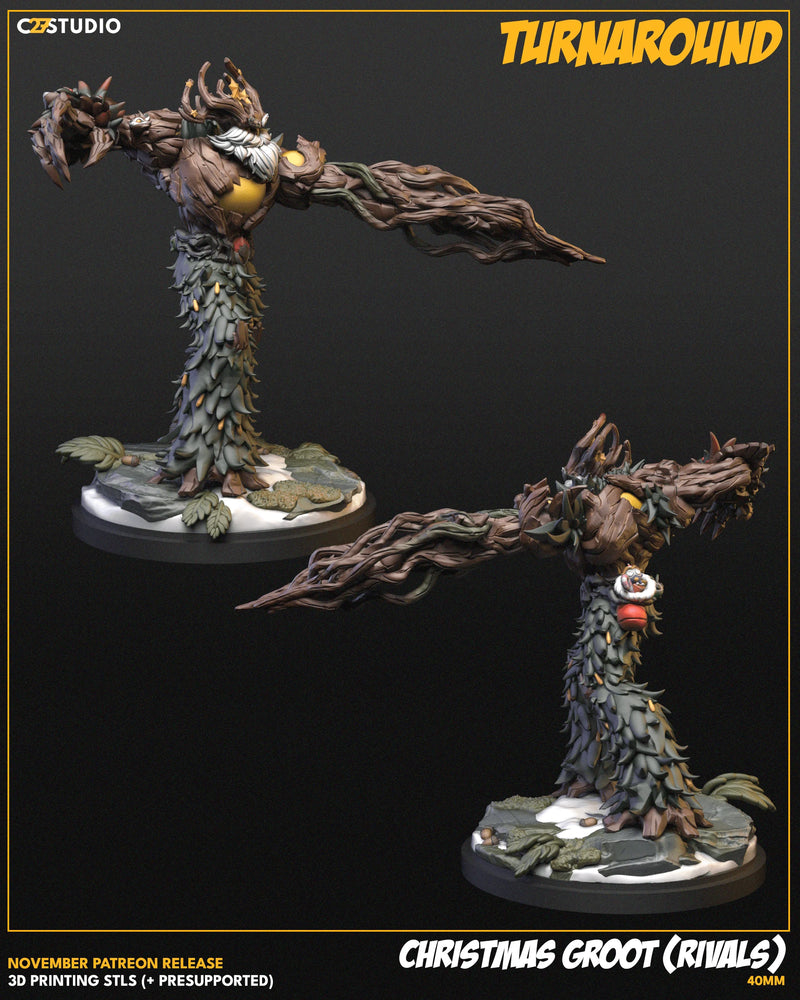Groot (Christmas) Marvel MCP-compatible resin miniature by C27 Studios - product image 4