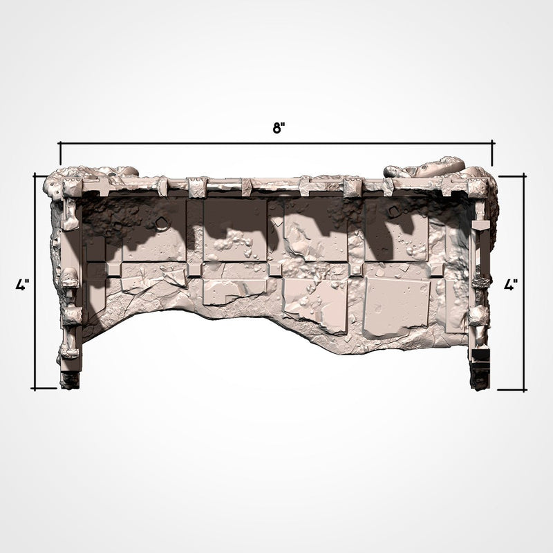 Infected Ruins GW 10th 3D printed terrain view 4
