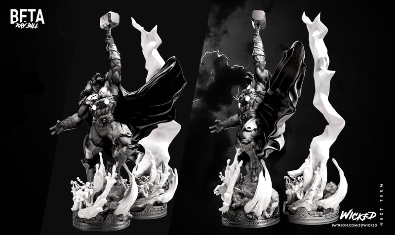 Beta Ray Bill Sculpture resin statue kit view 4