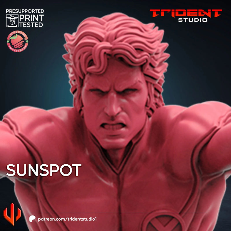 Sunspot Marvel MCP-compatible 40mm resin proxy miniature by Trident Miniatures - product image 4