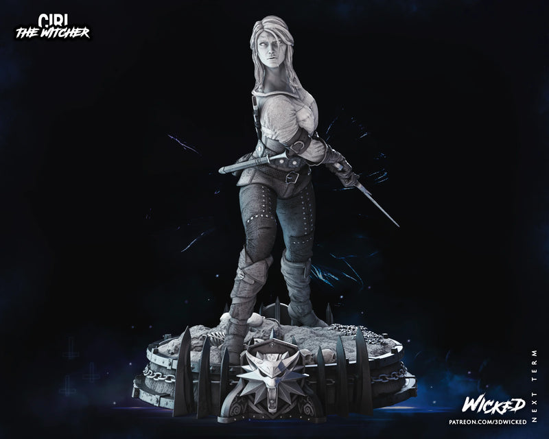 Ciri Sculpture resin statue kit view 4