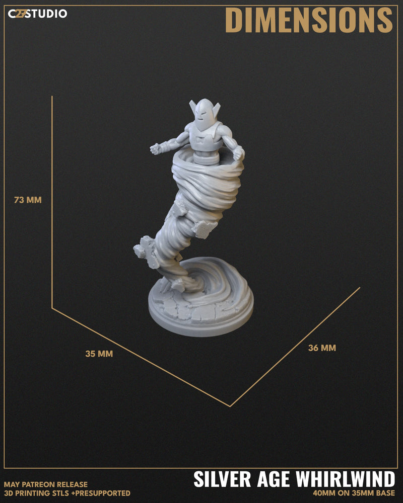 Whirlwind (Silver Age) Marvel MCP-compatible resin miniature by C27 Studios - product image 4