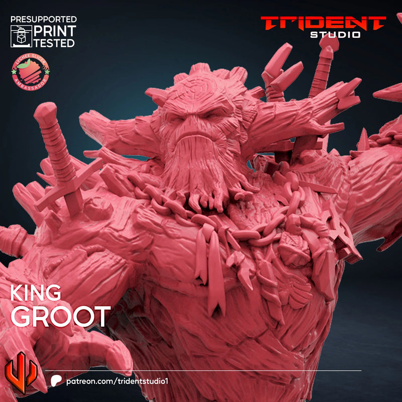 King Groot Marvel MCP-compatible 40mm resin proxy miniature by Trident Miniatures - product image 4