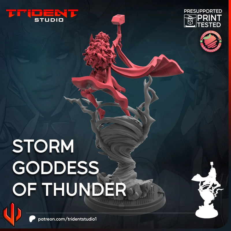 Storm Goddess Of Thunder Rivals Marvel MCP-compatible 40mm resin proxy miniature by Trident Miniatures - product image 4