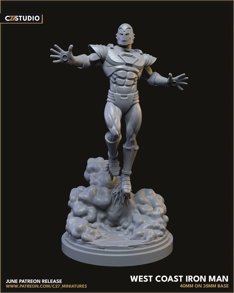 Iron Man (West Coast) Marvel MCP-compatible resin miniature by C27 Studios - product image 4