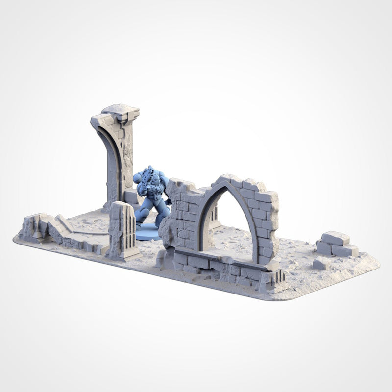 Classic Ruins WTC Set 02 3D printed terrain view 4