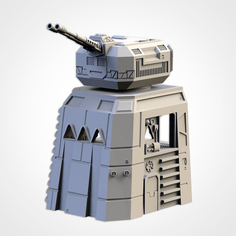 Modular Defense Turrets 3D printed terrain view 4