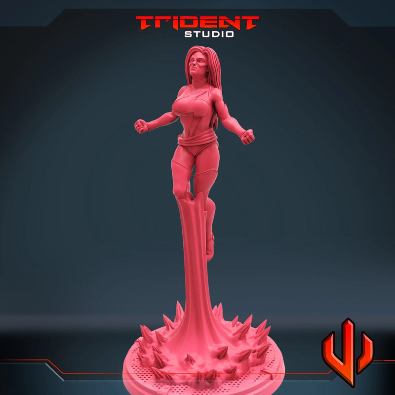 Captain Marvel Marvel MCP-compatible 40mm resin proxy miniature by Trident Miniatures - product image 4