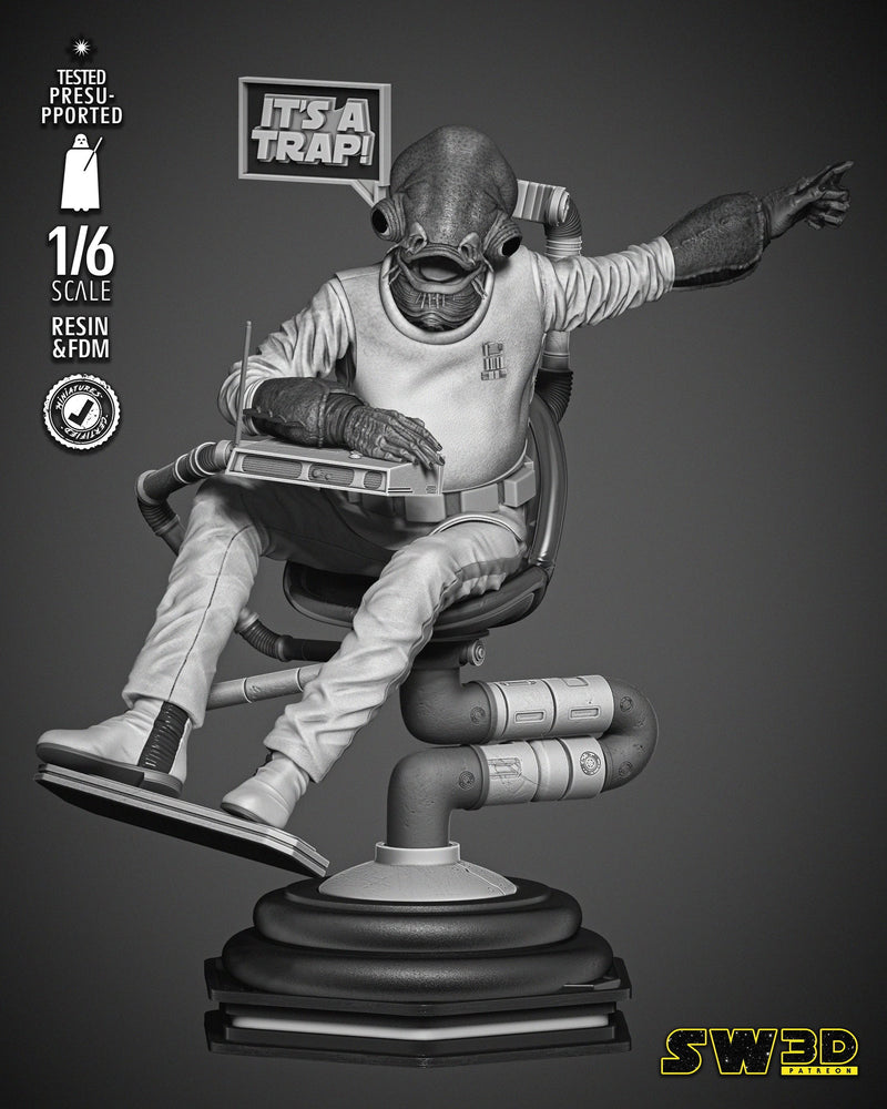 Ackbar Admiral Sculpture